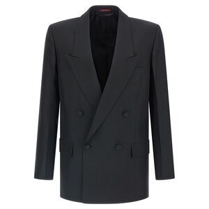 Gucci Men's Double-Breasted Technical Panama Blazer